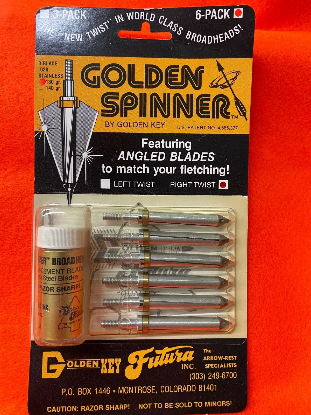 Golden Spinner by Gold key 130 grain BH. Hunt with them or Collect them
