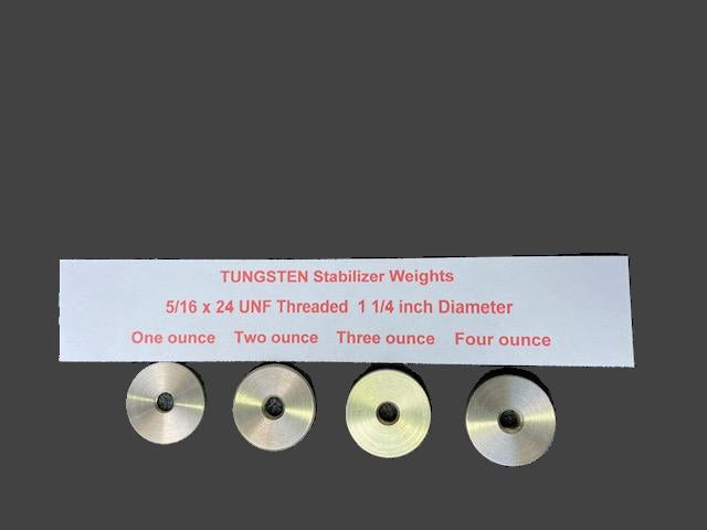 TUNGSTEN 5/16 x 24 THREADED 1 1/4 " diameter