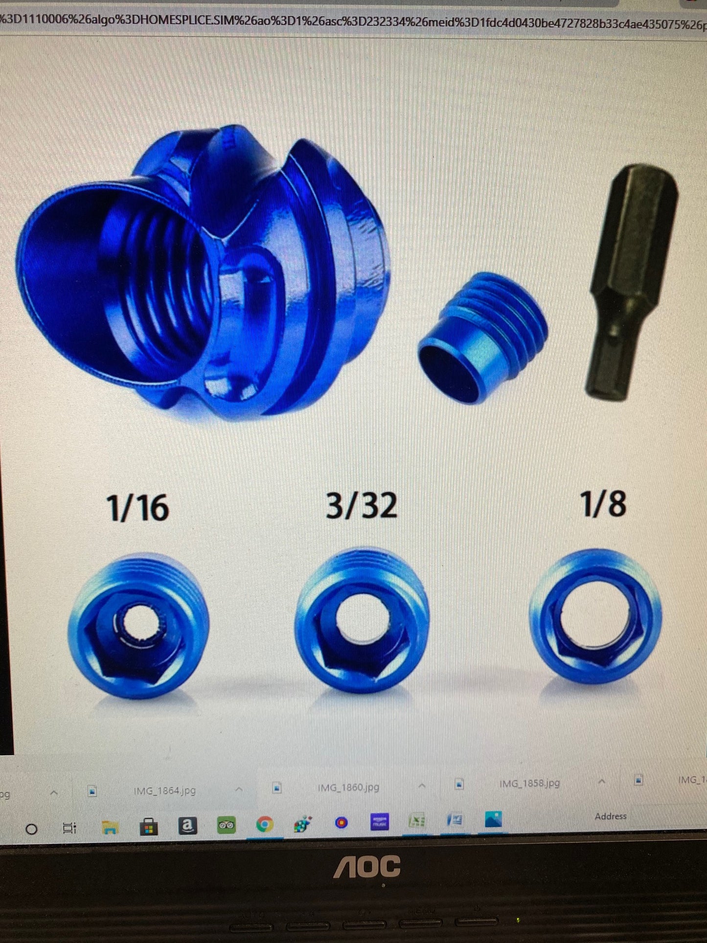 37 degree PEEP SIGHT Aluminum with 3 different Apertures