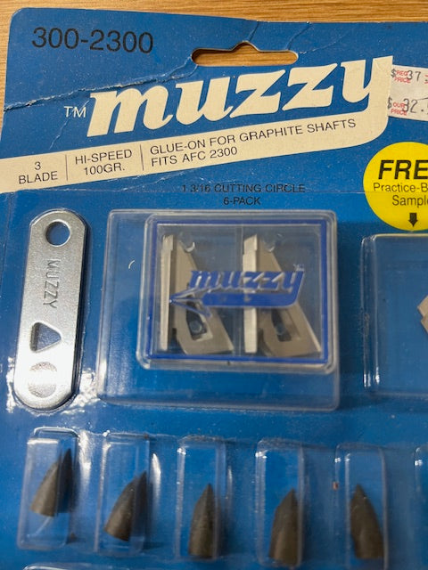 Muzzy 3 SS Blade  100 grain fits AFC 2300 Carbon shafts