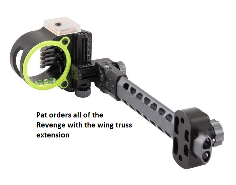 Black Gold Revenge 5 pin BH sight with Wing Truss extension – Pat ...
